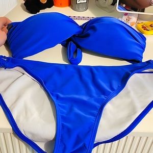 Size 14 royal blue ekouaer bikini set